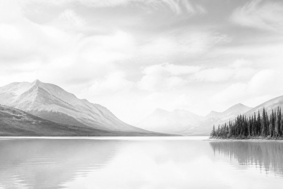 Landscape in black and white